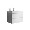 thumbnail image 4 of Bathroom Vanity | Wall Mounted, White Color Scheme for Bright Space | E1 Grade MDF, Eco - friendly Option | Silent DTC Soft - closing Drawers, 4 of 5