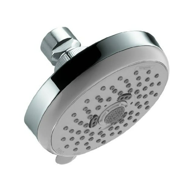 Kind generatie Goederen hansgrohe Croma 100 4-inch Showerhead Easy Install Modern 3-Spray Full,  Pulsating Massage, Intense Turbo Easy Clean with QuickClean in Chrome,  04071000 - Walmart.com