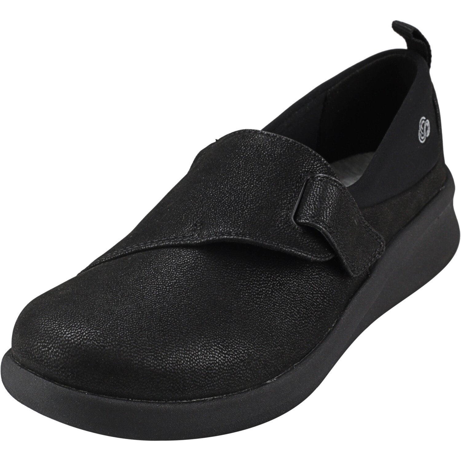 Clarks - Clarks Women's Sillian 2.0 Ease Nubuck Black Ankle-High Leather Flat Shoe - 5M