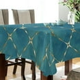 thumbnail image 3 of Coolnut Unbreakable Square Tablecloths with Dust and Wrinkle Resistance-54x72In, Green Square Wedding Kitchen Picnic Buffet Holiday Party House Decor, 3 of 7
