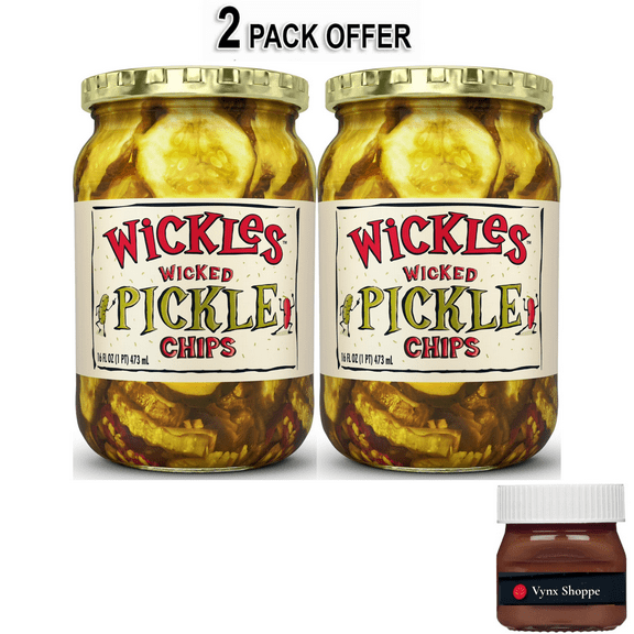 Wickles Wicked Pickle Chips, 16 fl oz Jar