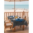 thumbnail image 2 of Outdoor Tablecloth with Umbrella Hole for Patio/Picnic/Party/Camping, Cats Pawprints Waterproof Table Cloth Rectangle Table Cover Washable, Blue Black Buffalo Plaid Pets Paw Grey (60"x 84"), 2 of 8