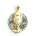thumbnail image 3 of New 10k yellow Gold Egyptian Nefertiti Queen Cleopatra head Pendant jewelry 2.1g, 3 of 12