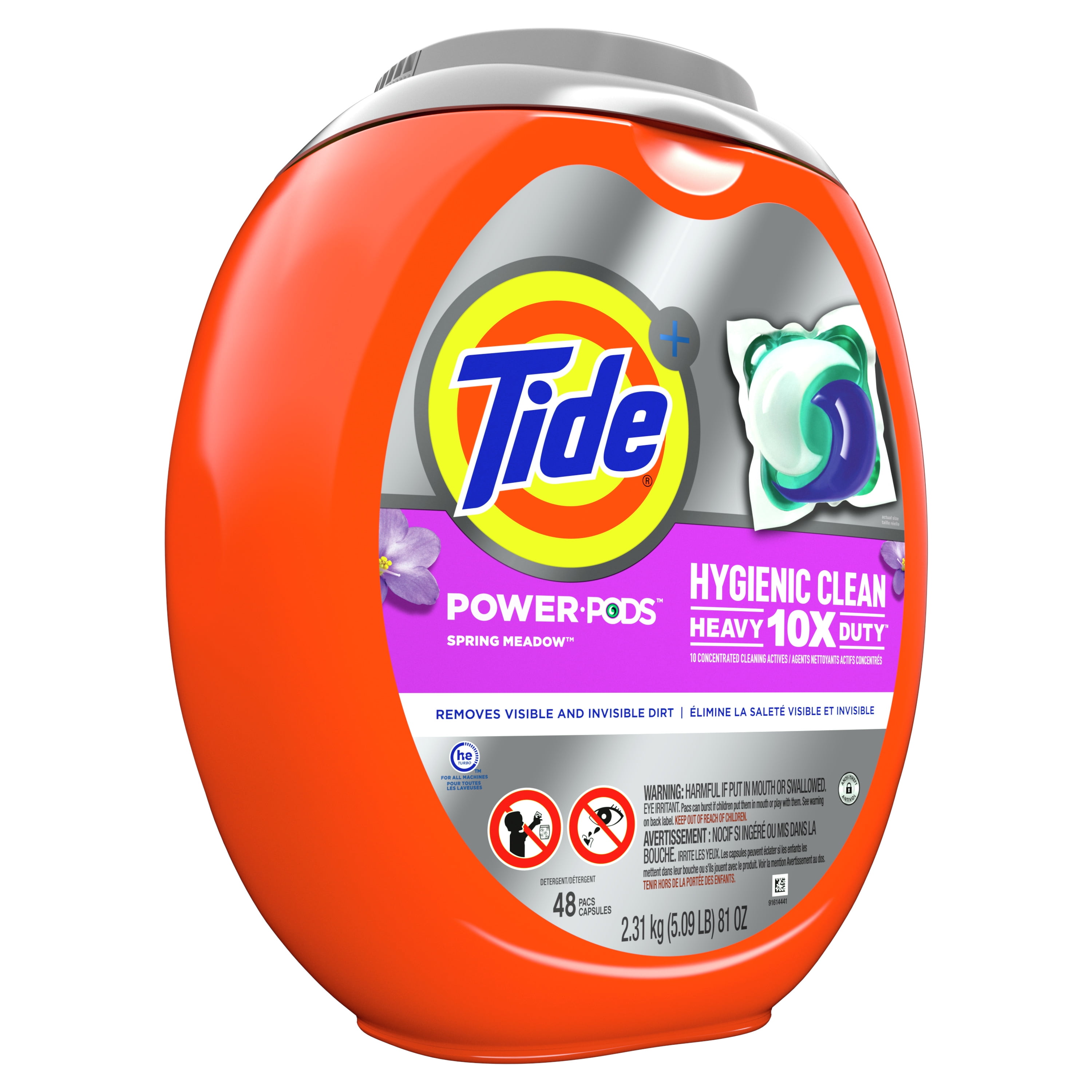 Tide Hygienic Clean Power Pods Spring Meadow, 48 Ct Laundry Detergent Pacs - 2