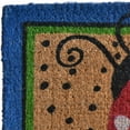 thumbnail image 3 of HomeRoots 555487 18 x 30 in. Blue & Brown Coir Ladybug Outdoor Door Mat, 3 of 5