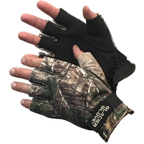 Fishing Hunting Gloves 3 Fingerless Anti-slip Waterproof Camo Shooting Mitts 
