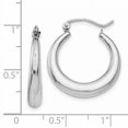thumbnail image 3 of 14k White Gold Polished Hoop Earrings TC543, 3 of 3