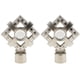 thumbnail image 1 of Yuarrent 2xPeacock Tail Window Curtain Pole End Rod Drape Dia.28mm Head Finals Tratamientos de ventanas Plata 12.5x10 cm, 1 of 1
