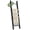 Black-61.8" H × 18.1" W × 3.5" D, variant on Grey 61.8" H × 18.1" W × 3.5" D Wooden 6-Tier Wall-Leaning Blanket Ladder Rack