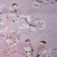 thumbnail image 4 of Wrapables® Floral Bird Print Polyester and Silk Oblong Scarf, Wisteria, 4 of 4