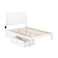 thumbnail image 3 of Full Platform Bed with Drawers - White Bedroom Furniture, 3 of 6