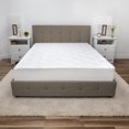 thumbnail image 4 of 80" Twin XL Size White Soft Striped Mattress Topper, 4 of 4