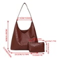 thumbnail image 3 of DGMIOCS Woven Tote Bag for Women with Purse, Fashion Shoulder Hobo Underarm Bags, Large Woven Handmade Work Commuter Day Bags Khaki, 3 of 4