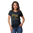 thumbnail image 1 of Inkdotpot Personalized Womens Tshirt Top Mrs WeddingAnnouncement Shirt-HX, 1 of 8