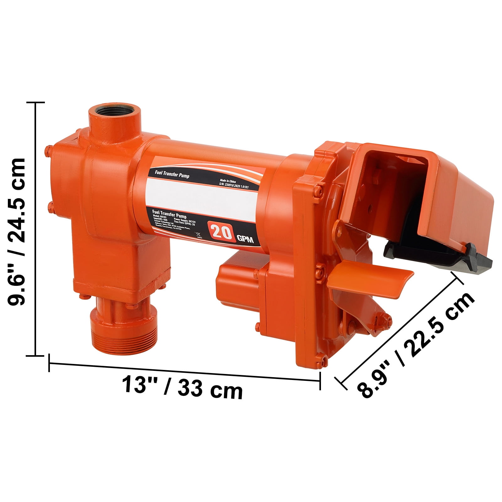 KFFKFF Fuel Transfer Pump Gasoline Pump 20GPM 12V for Transfer of Gasoline Diesel