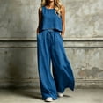 thumbnail image 2 of Two Piece Sets for Women Going out Round-Neck Sleeveless And Long Pants Casual 2PC Sets, 2 of 5