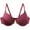 Wine, variant on Loopsun Women's Bras Plus Size, Women Plus Size D Cup Solid Steel Ring Push Up Thin Seamless Bra Pink, 2XL