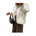thumbnail image 1 of Womens Fleece Sleeveless Jacket Warm Outerwear with Pockets Cream White M, 1 of 8