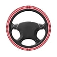 thumbnail image 3 of Balery Red Checkboard print Steering Wheel Covers Elastic Skidproof Steering Wheel Protective Cover Case for Men Women Universal 15 Inches Cars Accessories, 3 of 8