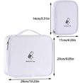 thumbnail image 3 of 2 Pack Medicine Bag, Portable First Aid Kit, Empty First Aid Kit, Empty Medicine Bag, Waterproof, Empty, for Outdoor Activities, Sports (White), 3 of 5