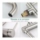 thumbnail image 5 of Grifo de níquel cepillado, construcción de acero inoxidable, funcionamiento silencioso, fácil montaje con instrucciones detalladas, accesorios completos incluidos, 5 of 5