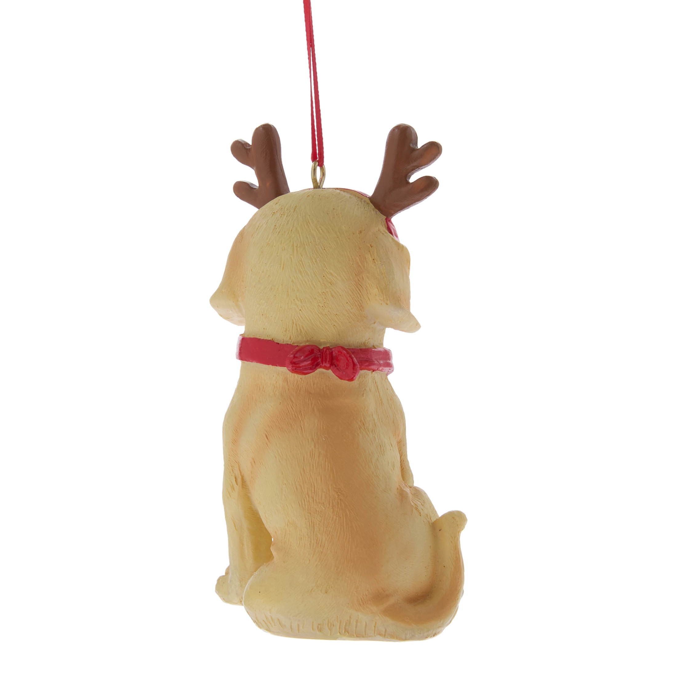 Yellow Labrador with Antlers Christmas Ornament, 5", by Holiday Time