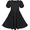Black, variant on Girls Dress Purple Ruffle Square Neck Hollow Back Puff Sleeve Princess 8 Years