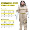 thumbnail image 4 of Self-Protective Coveralls with Mesh Mask - Professional Cotton Full Body Protective Beekeeping Suit with Self Supporting Veil for Beekeeping with Fixable Strap Protect from Stings M, 4 of 7