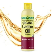Spring Valley Organic Castor Oil - Cold Pressed - Unrefined - Hexane Free - 8 oz
