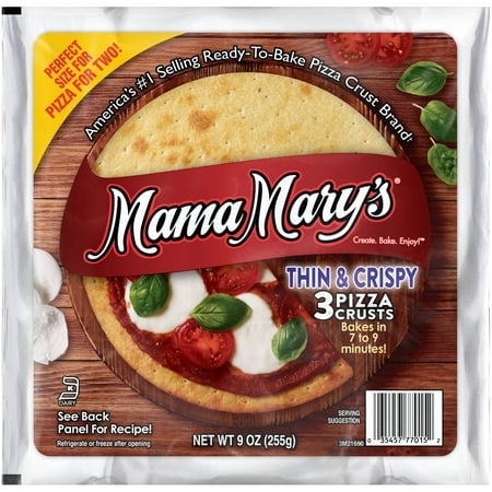 (3 Pack) Mama Mary'sâ¢ Thin & Crispy Pizza Crusts 3 ct (Best Pizza Crust Mix)