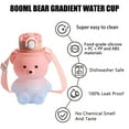 thumbnail image 5 of Kingzram Kawaii Bear Water Bottle with Straw, Portable Leak-Proof Cute Drinking Bottle for Girls School Office Travel BPA-free (27oz/800ml)-Pink Blue, 5 of 9