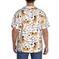 thumbnail image 3 of Lsque Cute Dog print Men's Cuban Collar Short Sleeve Shirt Summer Beachwear Casual Button Down Fashionable Vacation Leisure Shirt-X-Large, 3 of 7