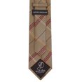 thumbnail image 4 of Scott Allan Brown Khaki Classic Necktie for Him | Jacquard Woven Microfiber Standard Size Tie 3.3"in at Tip, 4 of 5