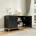 thumbnail image 2 of Boyel Living 2 Doors Accent Sideboard Buffet Cabinet, Black Storage Cabinet with Shelf, Console Cupboard for Kitchen Living Room, 2 of 6
