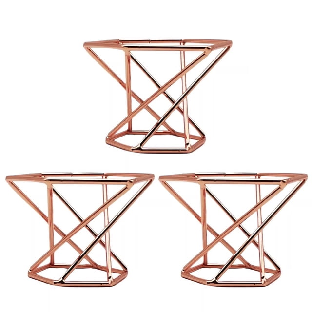 3 soportes decorativos geométricos para plantas de helecho de metal, ampliamente utilizados, para decoración de barras.