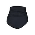 thumbnail image 3 of Hilor Women Bikini Bottom Retro Ruched Swim Short Shirred Tankini Brief, 3 of 4