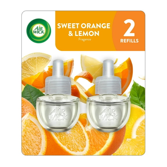 Air Wick Plug-In Scented Oil Air Freshener Warmer Refills, Sparkling Citrus, 2 Count