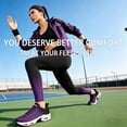 thumbnail image 3 of BROYON Womens Walking Shoes Slip on Air Running Shoes Fashion Sneakers Casual Fitness Gym Jogging Workout Ladies Nursing Work Easy Put On Athletic Purple US 6, 3 of 9