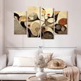 thumbnail image 2 of Elephant Stock Abstract Earth Tone Swirls Wall Art - Horizontal Multi Panel Canvas - Living Room Wall Decor - Abstract Multi Panel - Beige And Brown Decor - 52" x 32", 2 of 8