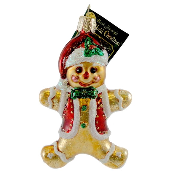 Old World Christmas Collection Glass Blown Ornaments for Christmas Tree Gingerbread Boy