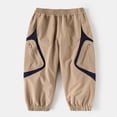 thumbnail image 2 of CONROSES Kids Boys Cargo Pants Wide Leg Baggy Hiking Pant for Child Graphic Elastic Waist Cozy Outdoor Jogger Trousers with Pockets, 2 of 3