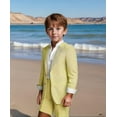 thumbnail image 3 of Lycody Kids' Classic Seersucker Tuxedo for Boys Formal Suit 2 Piece Boys Tuxedo Wedding Outfit Toddler Suit for Boys Jacket and Shorts, 3 of 6