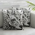 thumbnail image 3 of GOSMITH  Animal Print Throw Pillow Covers Cow Zebra Giraffe Tiger Pattern Sofa Cushion Case for Couch Bed Car Home Decor (Black and White), 3 of 5