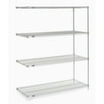 thumbnail image 3 of Nexel Poly-Z-Brite® 5 Tier Wire Shelving Add-On Unit, 72"W x 21"D x 63"H, 3 of 4