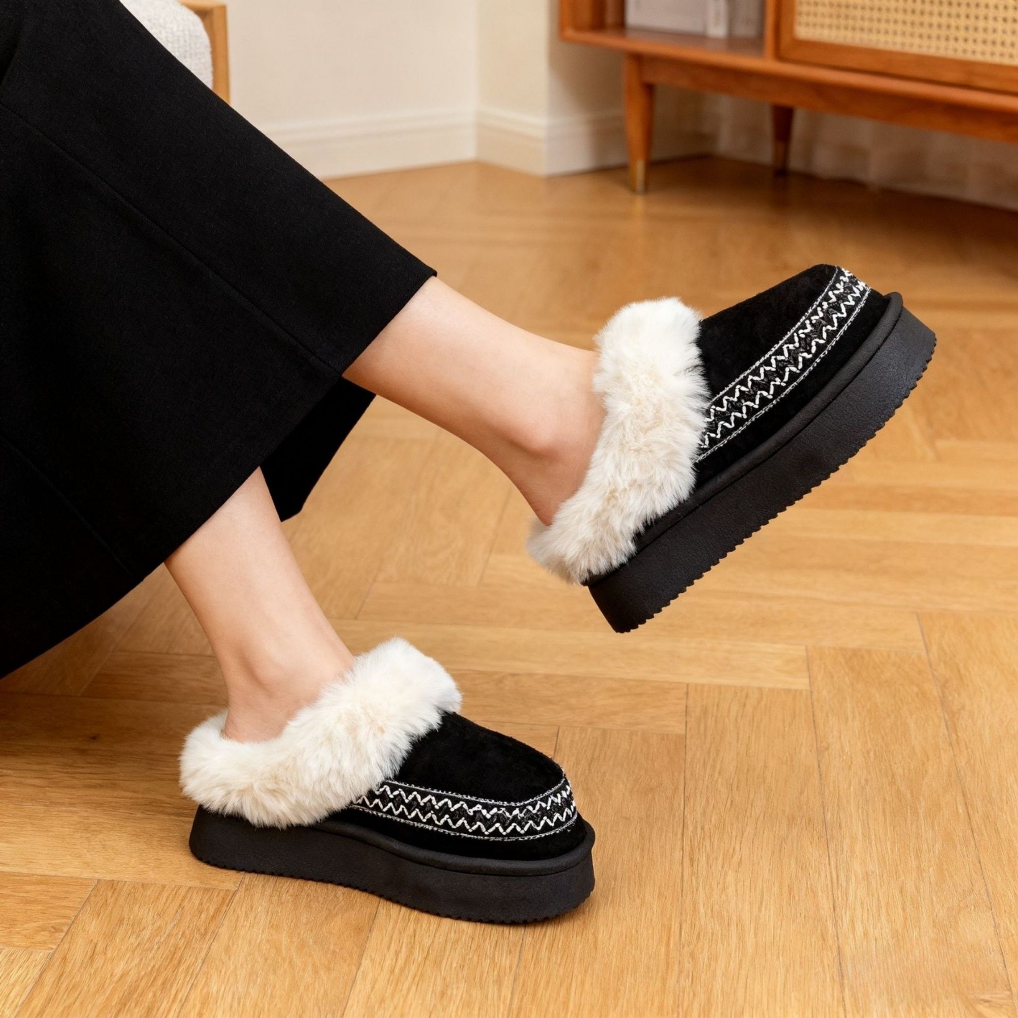 BERANMEY Women's Hard Sole Memory Foam House Slippers photo 7