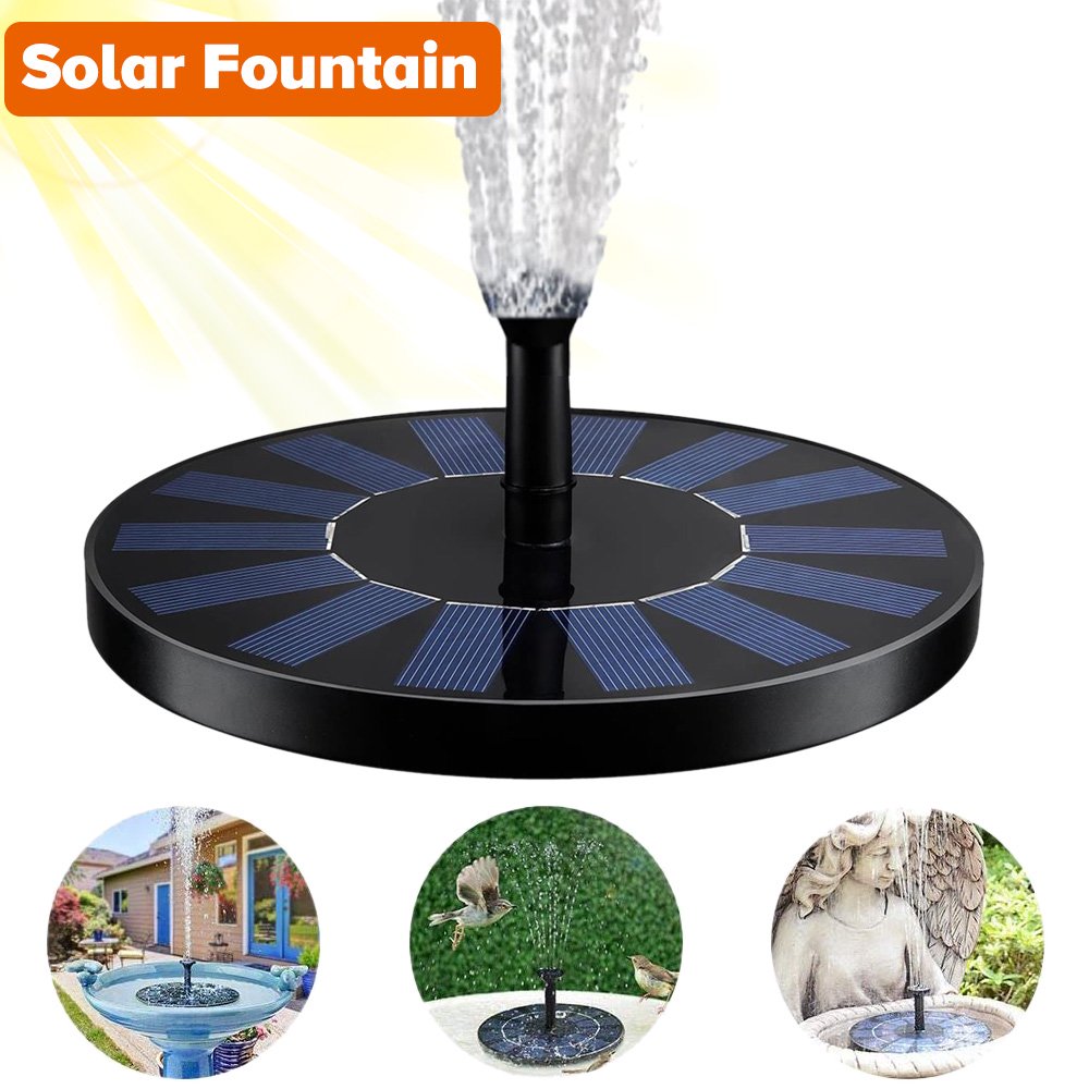 Solar Fountain Pump, 1.4W Solar Powered Fountain Pumps Submersible