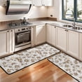 thumbnail image 3 of Kitchen Rugs Sets Of 2,Beige Daisy Pattern Anti Fatigue Kitchen Mat Rugs Non Slip Washable,Decorative Kitchen Floor Mats for Kitchen,Sink,Laundry,17"x47"+17"x47", 3 of 5