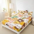 thumbnail image 4 of jejeloiu Kawaii Tiger Bear Bed Sheets,Cartoon Cute Animals King Sheets,Colorful Wildlife Sheet Set For Girls Teens,Ultra Soft Home Decor,4pcs, 4 of 7