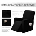 thumbnail image 5 of Subrtex Stretch Recliner Chair Slipcover Furniture Protector Lazy Boy Covers for Leather and Fabric Recliner Sofa with Side Pocket (Recliner, Black), 5 of 6