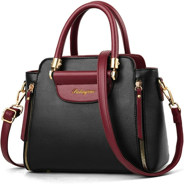 LHSHID Purses and Handbags for Women Ladies Leather Tote Shoulder Bags Satchel Top Handle Satchel Purse in Pretty Color Combination